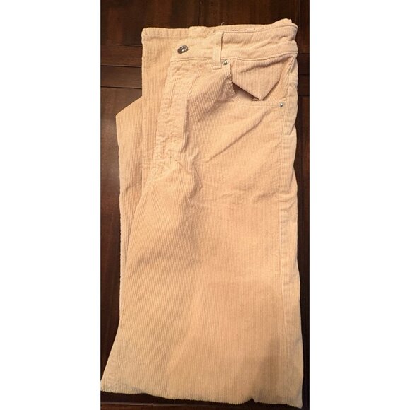 Beige Corduroy Wide Leg Pants For Quirky Fashion Lovers Size 4 - Picture 6 of 11
